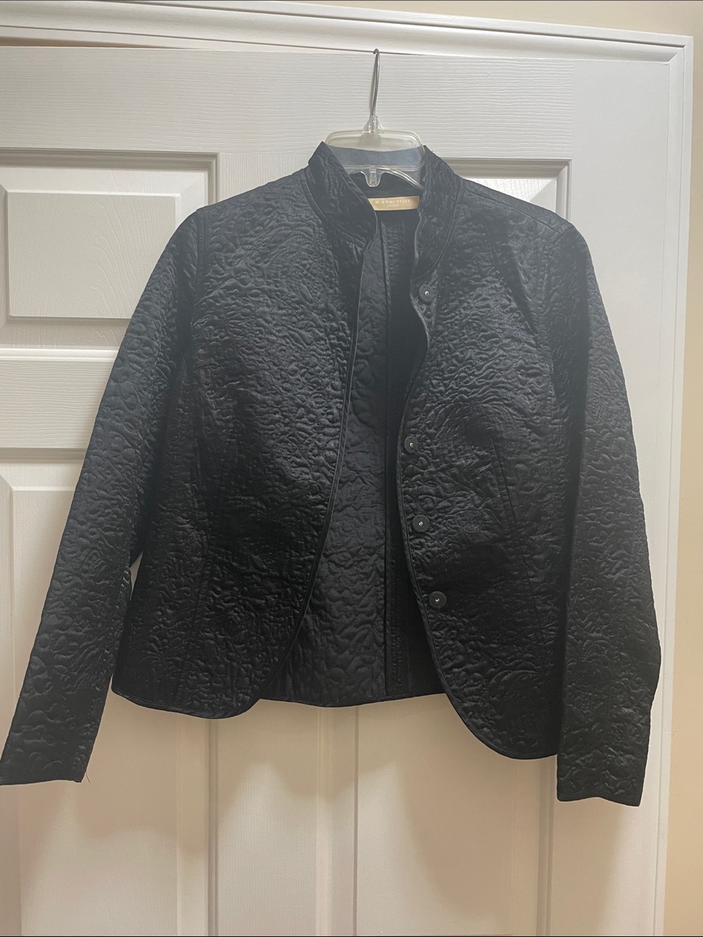Kate Hill Black Quilted Blazer Jacket